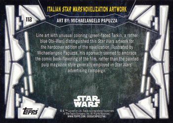 2017 Topps Star Wars 40th Anniversary #112 Italian Star Wars Novelization Artwork Back