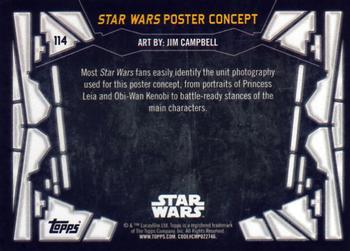 2017 Topps Star Wars 40th Anniversary #114 Star Wars Poster Concept Back