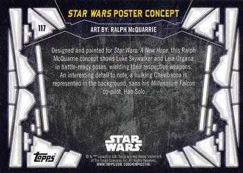 2017 Topps Star Wars 40th Anniversary #117 Star Wars Poster Concept Back