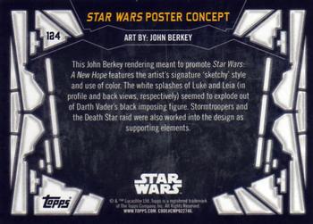 2017 Topps Star Wars 40th Anniversary #124 Star Wars Poster Concept Back