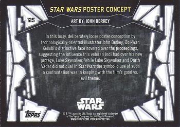 2017 Topps Star Wars 40th Anniversary #125 Star Wars Poster Concept Back