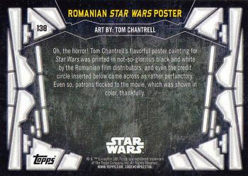 2017 Topps Star Wars 40th Anniversary #138 Romanian Star Wars Poster Back