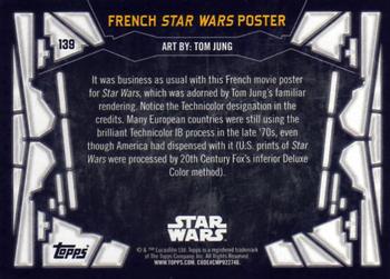 2017 Topps Star Wars 40th Anniversary #139 French Star Wars Poster Back
