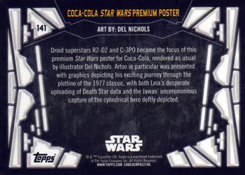2017 Topps Star Wars 40th Anniversary #141 Coca-Cola Star Wars Premium Poster Back