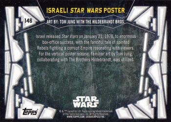 2017 Topps Star Wars 40th Anniversary #146 Israeli Star Wars Poster Back