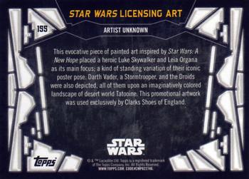 2017 Topps Star Wars 40th Anniversary #155 Star Wars Licensing Art Back