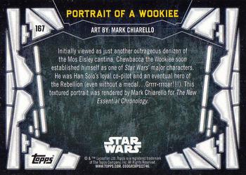 2017 Topps Star Wars 40th Anniversary #167 Portrait of a Wookiee Back