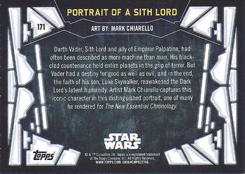 2017 Topps Star Wars 40th Anniversary #171 Portait of a Sith Lord Back
