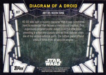 2017 Topps Star Wars 40th Anniversary #177 Diagram of a Droid Back