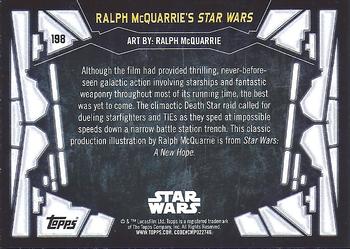 2017 Topps Star Wars 40th Anniversary #198 Battle over the Death Star Back