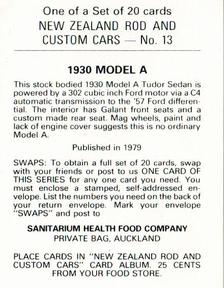 1979 Sanitarium New Zealands Rod And Custom Cars #13 1930 Model A Back