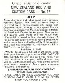 1979 Sanitarium New Zealands Rod And Custom Cars #17 Jeep Back