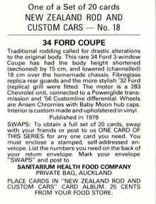 1979 Sanitarium New Zealands Rod And Custom Cars #18 34 Ford Coupe Back