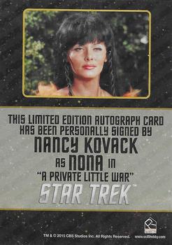 2016 Rittenhouse Star Trek The Original Series 50th Anniversary - Autograph #NNO Nancy Kovack Back