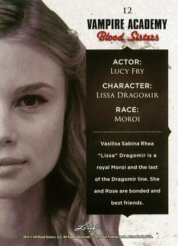 2014 Leaf Vampire Academy: Blood Sisters #12 Lucy Fry Back