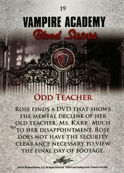 2014 Leaf Vampire Academy: Blood Sisters #19 Odd Teacher Back