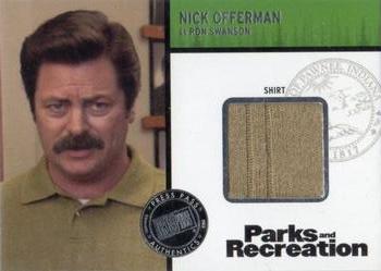 2013 Press Pass Parks and Recreation - Relics #R-NO Nick Offerman Front