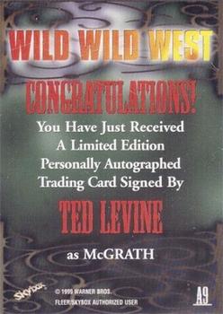 1999 Fleer Wild Wild West the Movie - Autograph #A9 Ted Levine Back