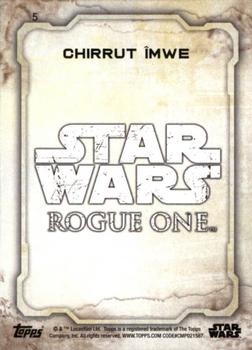 2016 Topps Star Wars Rogue One Series 1 - Green Squad #5 Chirrut Imwe Back
