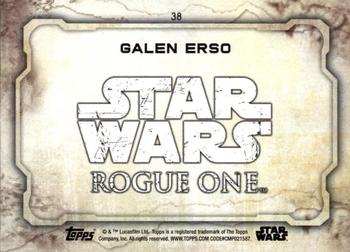 2016 Topps Star Wars Rogue One Series 1 - Green Squad #38 Galen Erso Back