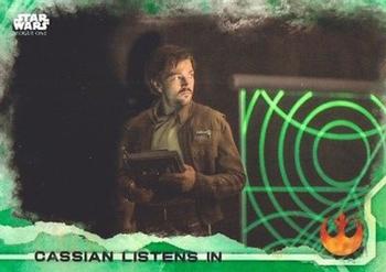 2016 Topps Star Wars Rogue One Series 1 - Green Squad #77 Cassian Listens In Front