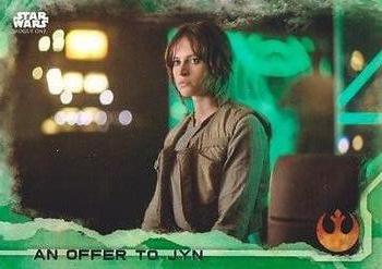 2016 Topps Star Wars Rogue One Series 1 - Green Squad #80 An offer to Jyn Front