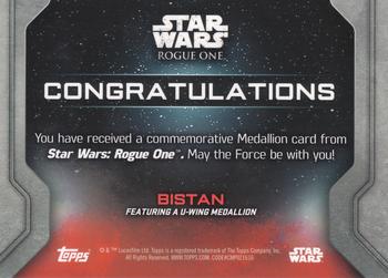 2016 Topps Star Wars Rogue One Series 1 - Medallions #NNO Bistan Back