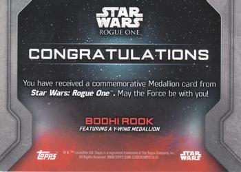 2016 Topps Star Wars Rogue One Series 1 - Medallions #NNO Bodhi Rook Back