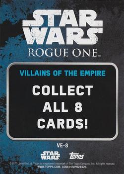 2016 Topps Star Wars Rogue One Series 1 - Villians of the Empire #VE-8 Imperial Tank Driver Back
