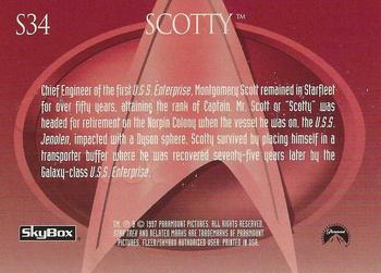 1997 SkyBox Star Trek: The Next Generation Season 6 - Foil-Embossed Characters #S34 Scotty Back