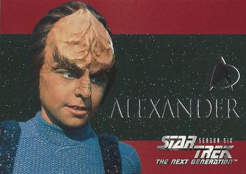 1997 SkyBox Star Trek: The Next Generation Season 6 - Foil-Embossed Characters #S35 Alexander Front