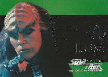 1999 SkyBox Star Trek: The Next Generation Season 7 - Foil-Embossed Characters #S40 Lursa Front