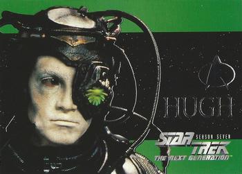 1999 SkyBox Star Trek: The Next Generation Season 7 - Foil-Embossed Characters #S42 Hugh Front