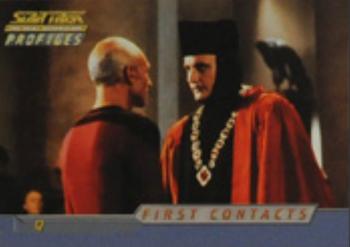 2000 SkyBox Star Trek The Next Generation Profiles - First Contacts #F1 Q Front