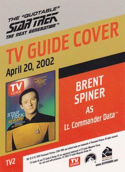 2005 Rittenhouse The Quotable Star Trek: The Next Generation - Star Trek 35 Years! TV Guide Covers #TV2 Brent Spiner Back