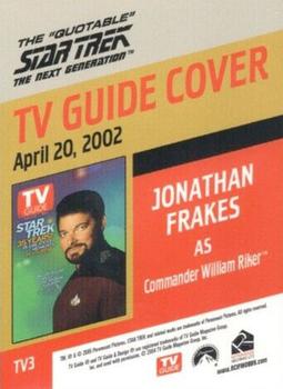 2005 Rittenhouse The Quotable Star Trek: The Next Generation - Star Trek 35 Years! TV Guide Covers #TV3 Jonathan Frakes Back