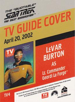 2005 Rittenhouse The Quotable Star Trek: The Next Generation - Star Trek 35 Years! TV Guide Covers #TV4 LeVar Burton Back