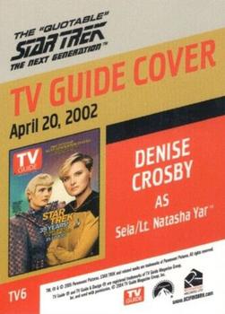 2005 Rittenhouse The Quotable Star Trek: The Next Generation - Star Trek 35 Years! TV Guide Covers #TV6 Denise Crosby Back