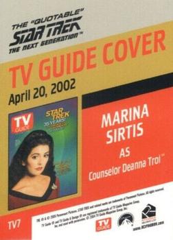 2005 Rittenhouse The Quotable Star Trek: The Next Generation - Star Trek 35 Years! TV Guide Covers #TV7 Marina Sirtis Back