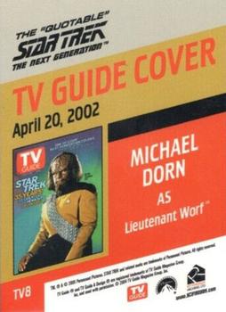 2005 Rittenhouse The Quotable Star Trek: The Next Generation - Star Trek 35 Years! TV Guide Covers #TV8 Michael Dorn Back
