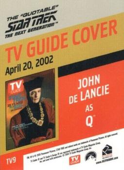 2005 Rittenhouse The Quotable Star Trek: The Next Generation - Star Trek 35 Years! TV Guide Covers #TV9 John de Lancie Back