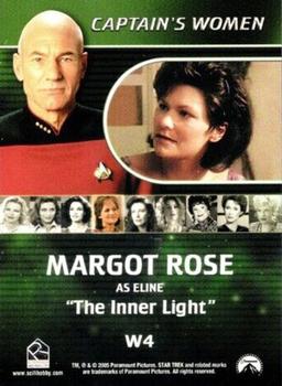 2005 Rittenhouse The Quotable Star Trek: The Next Generation - Captain's Women #W4 Margot Rose Back