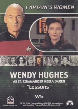 2005 Rittenhouse The Quotable Star Trek: The Next Generation - Captain's Women #W5 Wendy Hughes Back