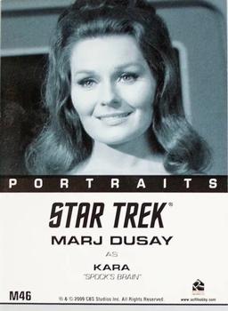 2009 Rittenhouse Star Trek: The Original Series Archives - Portraits #M46 Marj Dusay Back