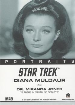 2009 Rittenhouse Star Trek: The Original Series Archives - Portraits #M49 Diana Muldaur Back