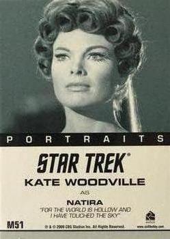 2009 Rittenhouse Star Trek: The Original Series Archives - Portraits #M51 Kate Woodville Back