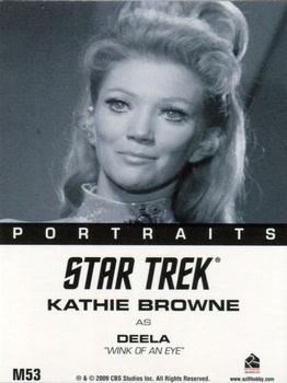 2009 Rittenhouse Star Trek: The Original Series Archives - Portraits #M53 Kathie Browne Back