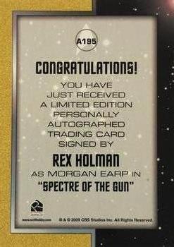 2009 Rittenhouse Star Trek: The Original Series Archives - Autographs #A195 Rex Holman Back