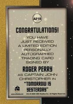 2009 Rittenhouse Star Trek: The Original Series Archives - Autographs #A219 Roger Perry Back