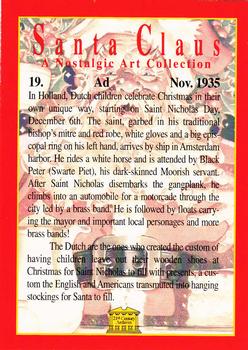1994 21st Century Archives Santa Claus A Nostalgic Art Collection #19 Ad - Nov. 1935 Back
